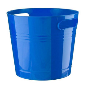 MantraRaj 6 Litre Plastic Handy Plastic Bin Basket Waste Paper Bin Trash Can Lightweight Rubbish Bin (Blue)