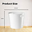 MantraRaj 6 Litre Plastic Handy Plastic Bin Basket Waste Paper Bin Trash Can Lightweight Rubbish Bin (White)