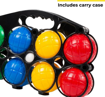 8pc Large Plastic Boules Set Classic Bocce Game For Kids And Adults Fun