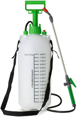 MantraRaj 8L Knapsack Pressure Sprayer Pump Manual Garden Outdoor Weed Pest Killer Bottle For Weedkiller, Fertilisers Hand Pump