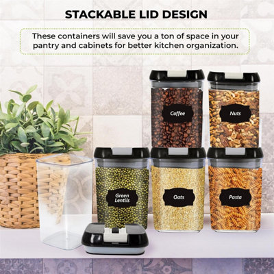 MantraRaj Airtight Food Storage Containers Set PK3 X 0.8L Plastic ...