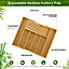 MantraRaj Bamboo Cutlery Tray Organiser  for Drawer 7 Compartment Organiser Extendable Wooden Utensils Holder