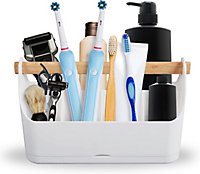 MantraRaj Bathroom Storage Organiser Makeup Organiser Space Saver 7 Compartment Organiser For Home Kitchen Utensil And Bathroom