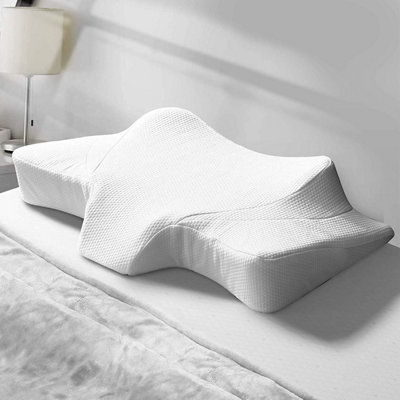 MantraRaj Cervical Memory Foam Contour Pillow for Neck and Shoulder Pain Ergonomic Orthopedic Neck Support Sleeping Pillow DIY at B Q