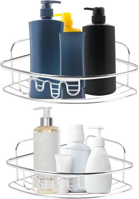 MantraRaj Corner Shower Caddy Set Of 2 Stainless Steel Bathroom Organisers Shower Storage Organiser Self-Adhesive Caddy Organiser Price Comparisons | Compare The Build