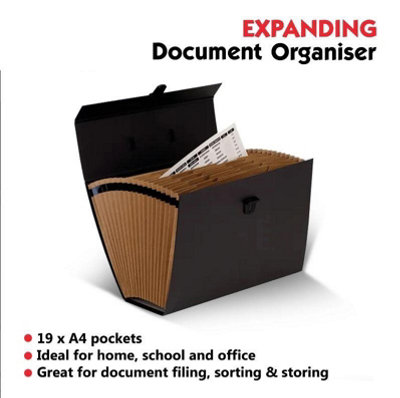 MantraRaj Expanding Document File Organiser Storage A4 File Folder ...