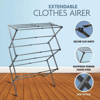 MantraRaj Extendable Clothes Airer 7.5 Foldable Clothes Drying