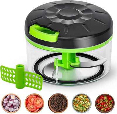 MantraRaj Hand Food Chopper with Pull String, Chopper for Vegetables, Fruits, Nuts, Meat, Spices, Onion Multipurpose Mixer Blender