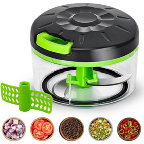 MantraRaj Hand Food Chopper with Pull String, Chopper for Vegetables, Fruits, Nuts, Meat, Spices, Onion Multipurpose Mixer Blender
