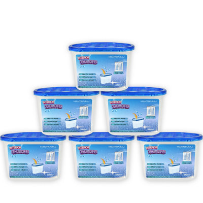 MantraRaj Interior Dehumidifiers 500ml Moisture Absorber Condensation Remover Disposable Dehumidifier Pack of 6
