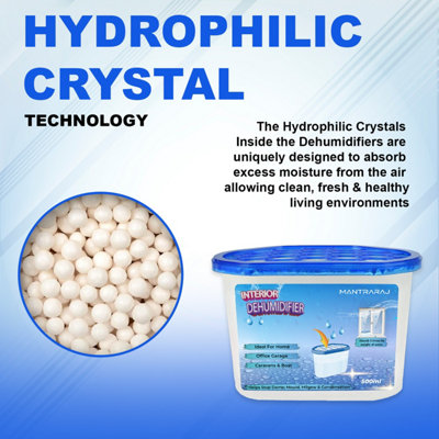 MantraRaj Interior Dehumidifiers 500ml Moisture Absorber Condensation Remover Disposable Dehumidifier Pack of 6