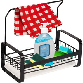 MantraRaj Kitchen Organiser Caddy with Dishcloth Stand Durable and Reliable Sink Caddy for Kitchen Cleaning Supplies