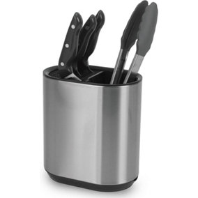 MantraRaj Kitchen Utensil Holder And Block Stainless Steel Cutlery Holder and Organiser Storage Simple Drainage System