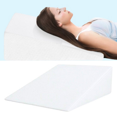 ONDEKT Cooling Gel Memory Foam Wedge Pillow – Machine Washable, Gray (24x22x12 In)
