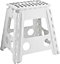 MantraRaj Large Folding Step Stool Lightweight Foldable Step Stool for Adults & Kids Great For Kitchen Bathroom Bedroom (White)