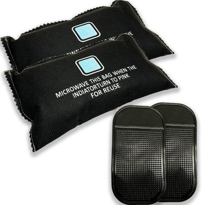 MantraRaj Multi-Purpose Reusable Dehumidifier Car Dehumidifier Bag And Non Slip Mats (Pack of 2)