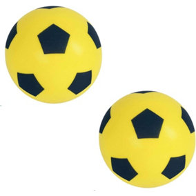 MantraRaj Pack of 2 Football 17.5cm Sponge Foam Soccer Ball Suitable for Indoor Outdoor Games for Kids Garden Games