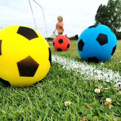 MantraRaj Pack of 2 Football 17.5cm Sponge Foam Soccer Ball Suitable ...