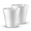 MantraRaj Pack Of 2 Plastic Waste Paper Bin 6L Round Waste Basket Trash Can Lightweight Rubbish Bin (White)