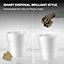MantraRaj Pack Of 2 Plastic Waste Paper Bin 6L Round Waste Basket Trash Can Lightweight Rubbish Bin (White)