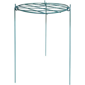 MantraRaj Plant Stand Ring Support Iron Round Plant Support With Grid for Outdoor Plants Stakes With 3 Legs (60CM)