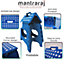 MantraRaj Plastic Folding Step Stool Strong Heavy Duty Skid Resistant Stool Lightweight Foldable Step Stool For Adults Kids (Blue)