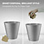 MantraRaj Plastic Waste Paper Bin 6L Round Waste Basket Trash Can Lightweight Rubbish Bin (Grey)