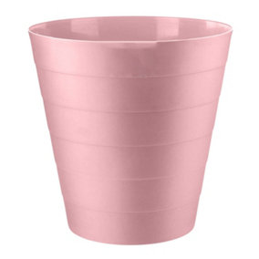 MantraRaj Plastic Waste Paper Bin 6L Round Waste Basket Trash Can Lightweight Rubbish Bin (Pink)
