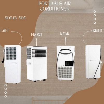 MantraRaj Portable Air Conditioning Unit 70000 BTU AC Dehumidifier Cooling Fan LED Display, Remote Control, 2 Fan Speed 24Hr Timer