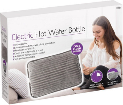 MantraRaj Rechargeable Electric Hot Water Bottle Bed with Luxurious Cover Comforting for All Kind of Pain Relief (Grey)