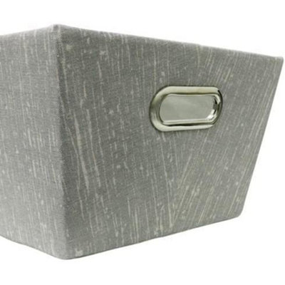 MantraRaj Rectangular Tapered Storage Basket Cardboard With Metal ...