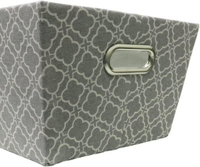 MantraRaj Rectangular Tapered Storage Basket Cardboard With Metal ...