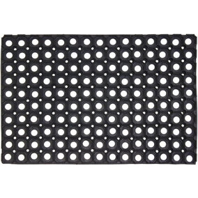 MantraRaj Rubber Ring Heavy Duty Outdoor Entrance Door Mat Honeycomb With Drainage Holes (40 x 60 cm)