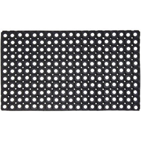MantraRaj Rubber Ring Heavy Duty Outdoor Entrance Door Mat Honeycomb With Drainage Holes (50 x 100 cm)