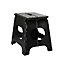 MantraRaj Small Folding Step Stool Lightweight Foldable Step Stool for Adults & Kids Great For Kitchen Bathroom Bedroom (Black)