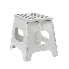 MantraRaj Small Folding Step Stool Lightweight Foldable Step Stool for Adults & Kids Great For Kitchen Bathroom Bedroom (White)