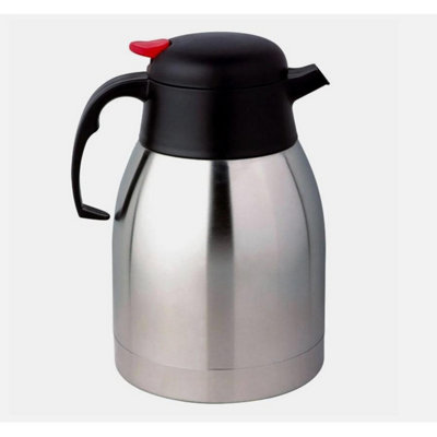 MantrRa 1.5L Stainless Steel Double Wall  Vacuum Jug  with Push Button and Handle Vacuum Thermal Flask Teapot