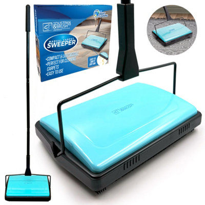 Manual Carpet Sweeper with Detachable Cleaning Comb Cordless Carpet ...