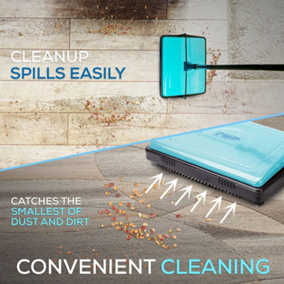 Manual Carpet Sweeper with Detachable Cleaning Comb Cordless Carpet ...