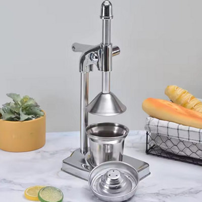 VEVOR 9L Manual Fruit Wine Press - Stainless Steel Juicer With T-Handle