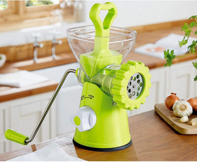 Large hand crank clearance meat grinder