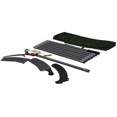 Manual Pole Saw 2in1 Extendable Tree Pruner 7.3-27 ft Fiberglass Pole ...