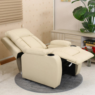 Manual Pushback Recliner Chair With Compact Living Room Design And Cup ...