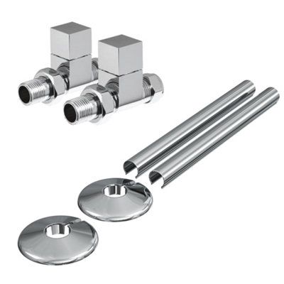 Manual Radiator Valves Square Straight - 15mm x 1/2