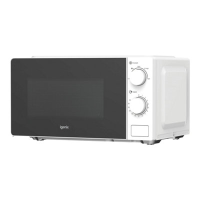 Manual Solo Microwave, 700W, 20 Litre, 35 Minute Timer, White, Igenix IGMS02071W
