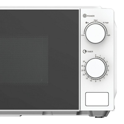 Manual Solo Microwave, 700W, 20 Litre, 35 Minute Timer, White, Igenix IGMS02071W