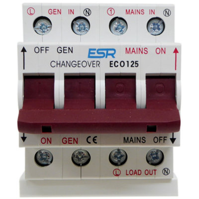 GEYA GYHO8-2P-125A Manual Transfer Switch – 2 Pole, 125A Dual Power For Generator Or Grid