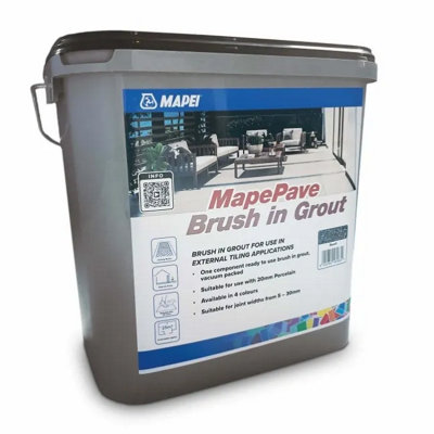 Mapei Mapepave Brush in Grout 15kg Tub - Light Grey