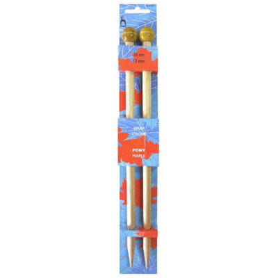 MAPLE K/P 35CMX12.00 - Knitting Pins: Single-Ended: Maple: Hand-Painted ...