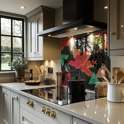 Maple Leaf Geometrics Splash Back designer style